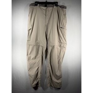 Columbia Mens Omni-Shade Convertible Hiking Cargo Pants Tan 38x32 Zip Off Shorts